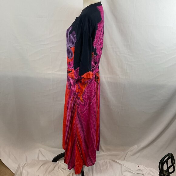 The Kit. Cobie Shirtdress Striped Iris Button Front Short Sleeve Pockets Maxi - Picture 8 of 14